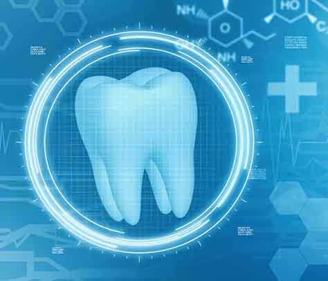 Picture of a tooth in a circle, representing ozone therapy, as used by the world famous Premier Holistic Dental in San Jose, Costa Rica.